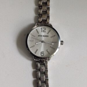 Steve Madden Metallic Silver Watch